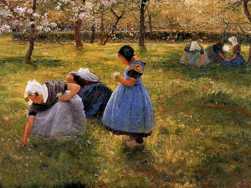 1850-Theodoor Verstraete - Primavera a Schoore (Zelanda)